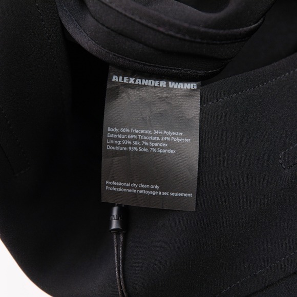 Alexander Wang Black Pants Zipper Detail Slim Fit Career Size 10 Womens Designer - Picture 11 of 11